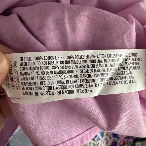 Tuckernuck Hyacinth House Lilac Floral Viola Mini Dress Ruffle Sleeve Size XXL - Picture 4 of 6